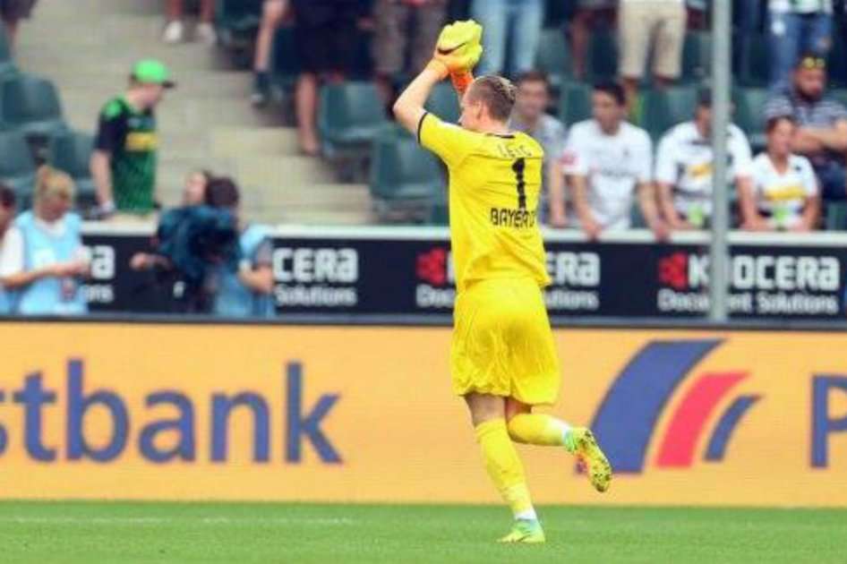 Bernd Leno, durante el partido del sábado contra el Mönchengladbach. Foto: BayerLeverkusen