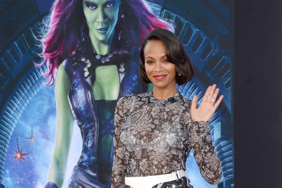 Zoe Saldaña en el estreno de "Guardianes de la Galaxia".
