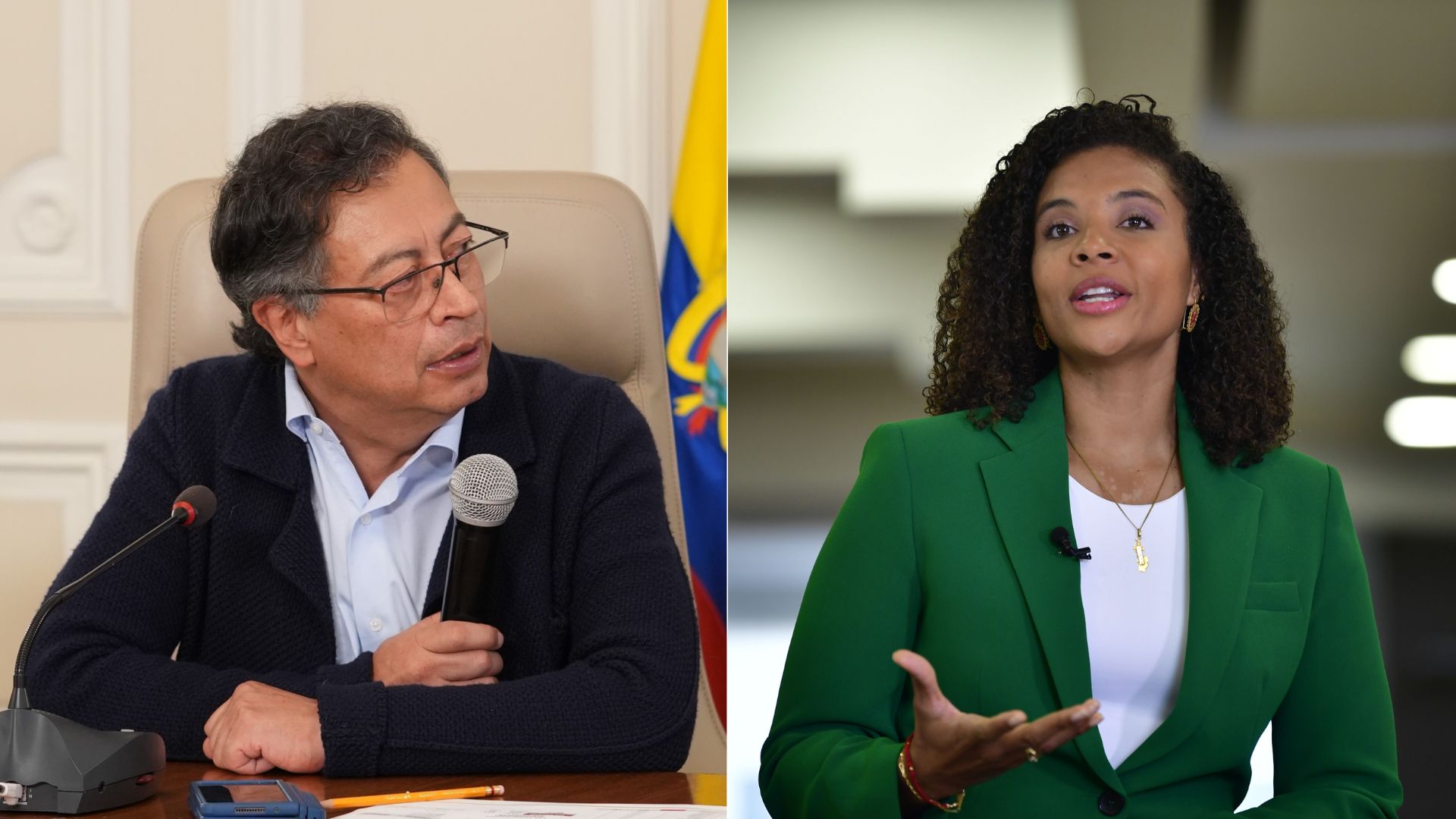 Gustavo Petro y Nubia Córdoba, gobernadora de Chocó.