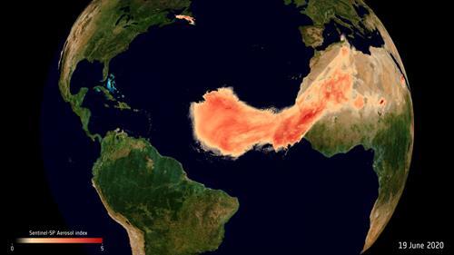 Así se ve “Godzilla”, la nube de polvo del Sahara, desde el espacio