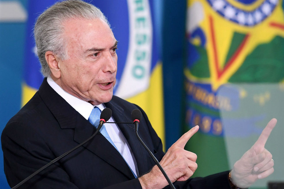 Michel Temer, presidente de Brasil. / AFP
