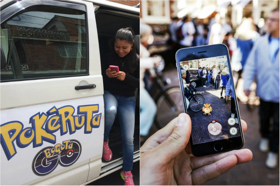 Según su creador, la idea de la “Pokéruta” no solo es llevar a los jugadores a atrapar a los monstruos virtuales, sino también darles un paseo por Bogotá. / Facebook Pokéruta – AFP.