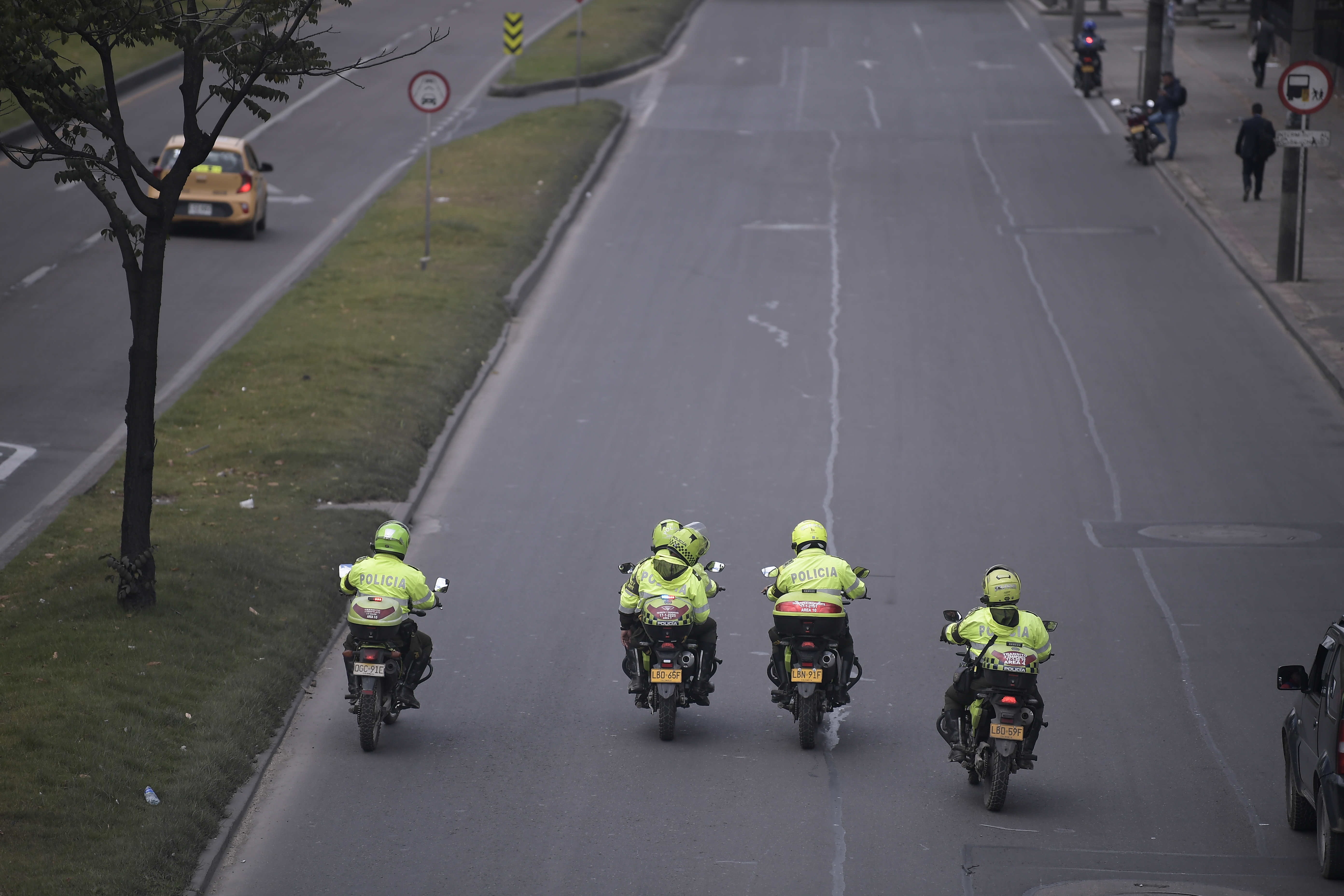 Policía motorizada.