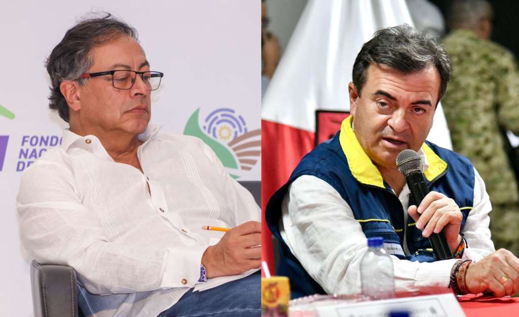 Presidente Gustavo Petro y exdirector de la UNGRD Olmedo López.