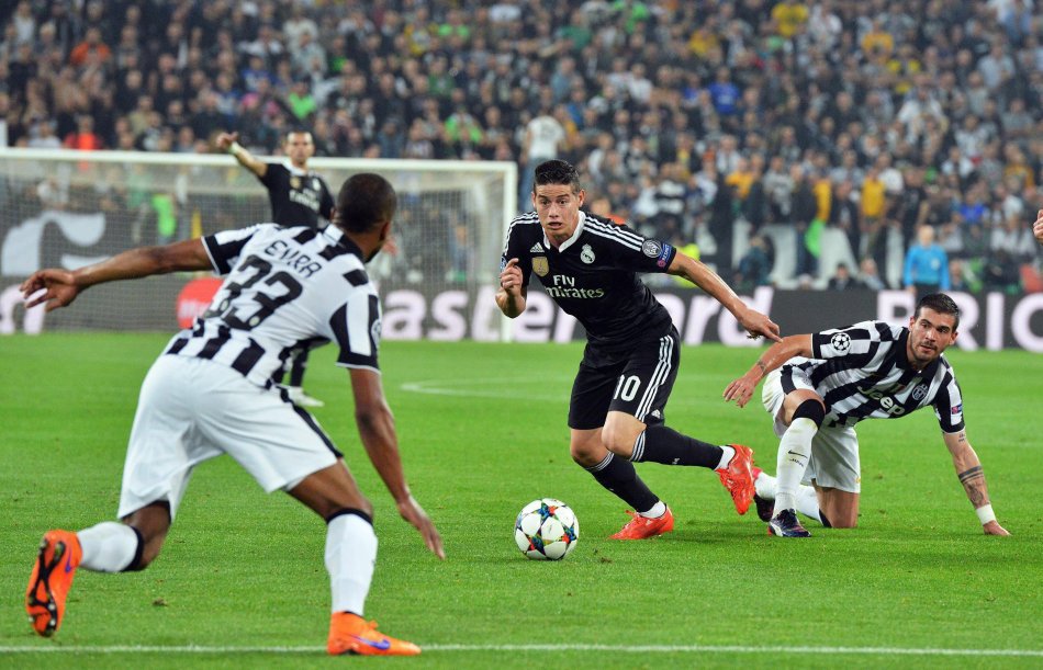 james Rodríguez en el partido de este martes contra Juventus. Foto: AFP