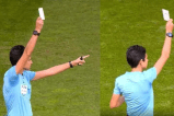 Una árbitra mostró por primera vez una tarjeta blanca en el fútbol profesional