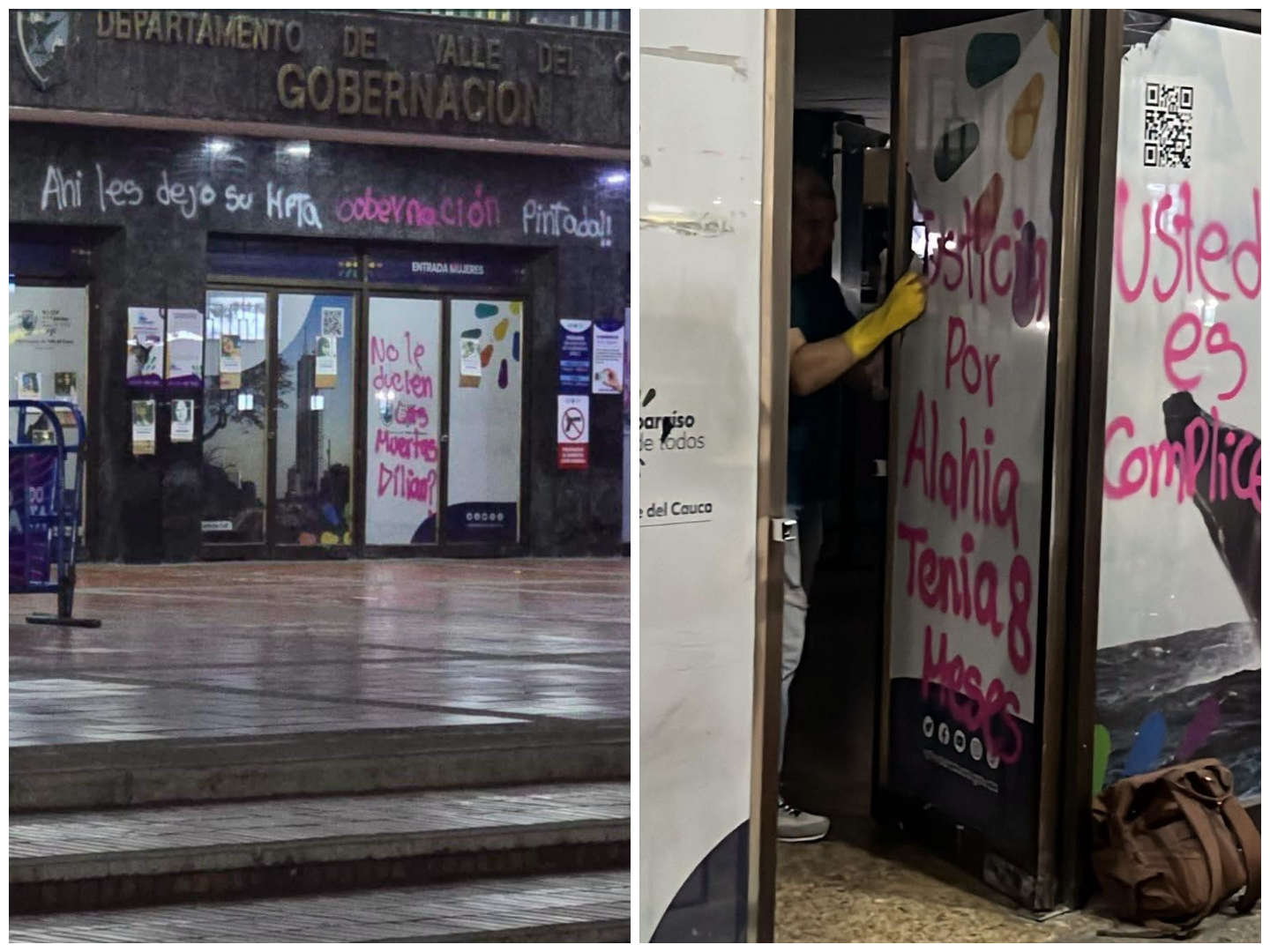 Vandalización gobernación del Valle