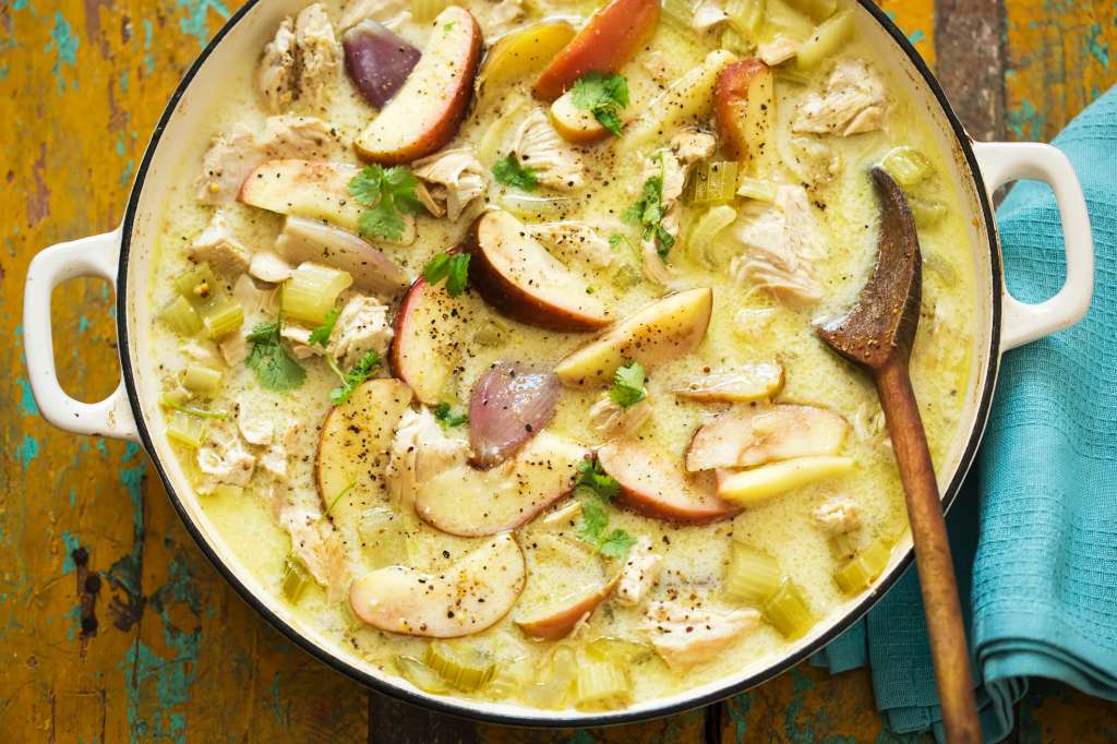Pollo a la manzana