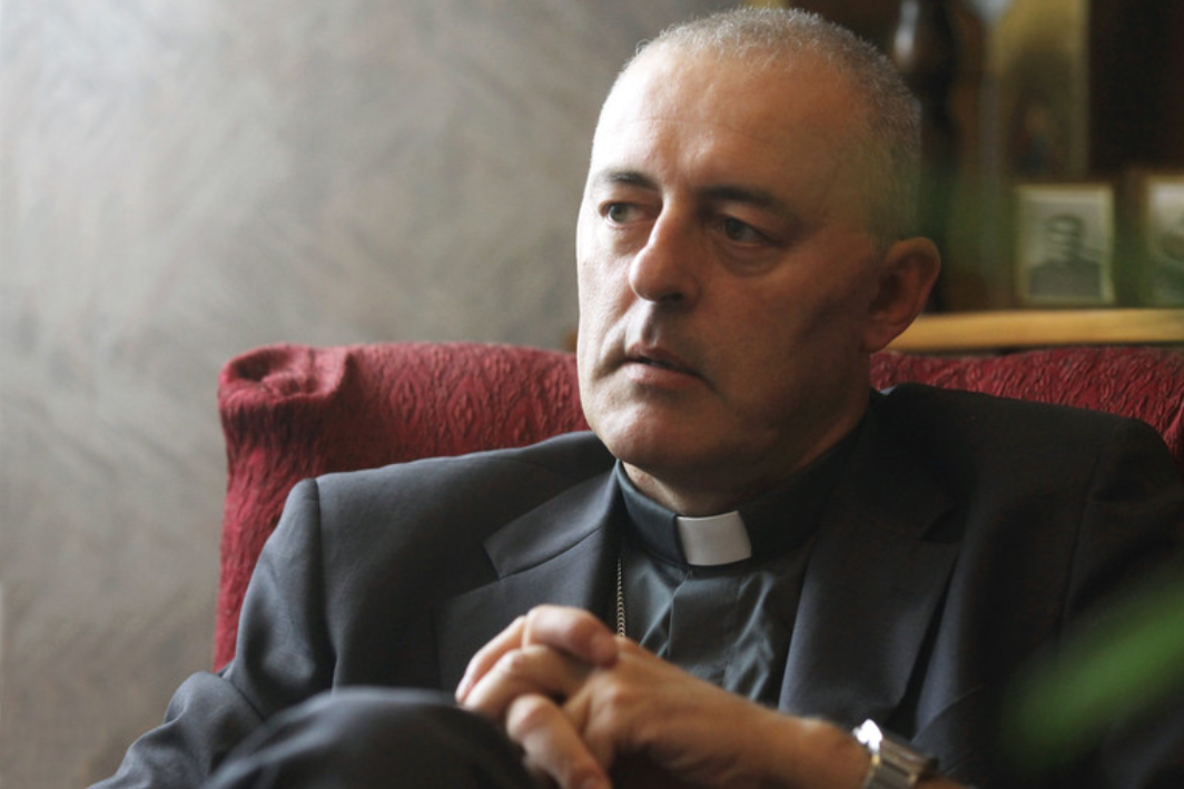 El obispo Giorgio Lingua, experto en guerras. / Infovaticana.com