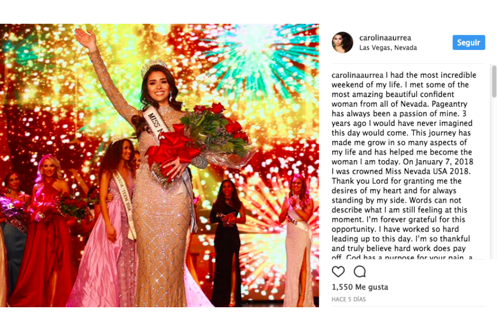Tomado de la cuenta de Instagram @carolinaaurrea