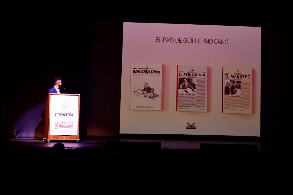 Aspectos del homenaje y corto animado producido por el El Espectador para conmemorar el centenario del periodista Guillermo Cano Isaza