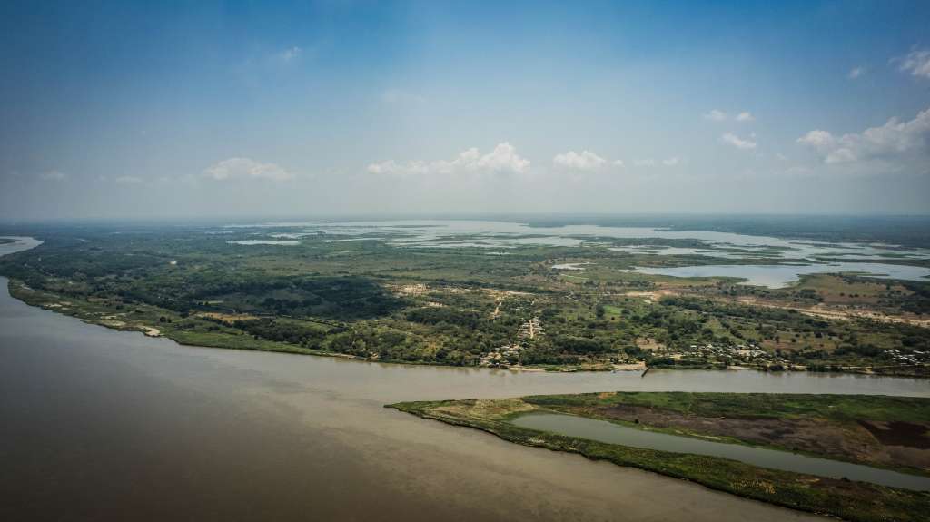 Canal del Dique- Ecosistemas del Dique Foto aérea