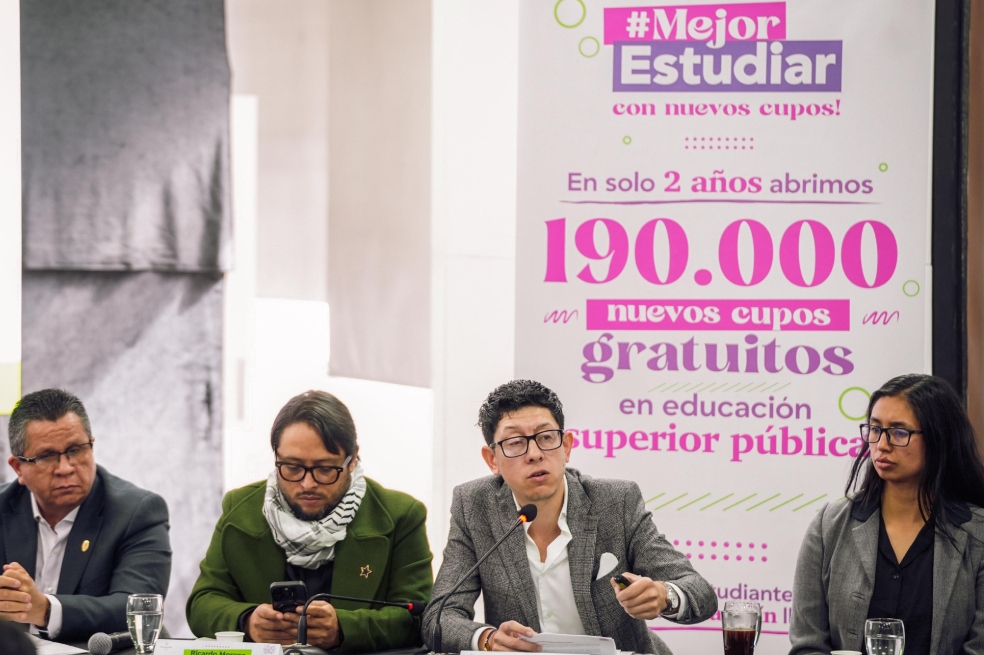 El ministro de Educación, Daniel Rojas, durante la presentación de las cifras de educación superior de 2024.