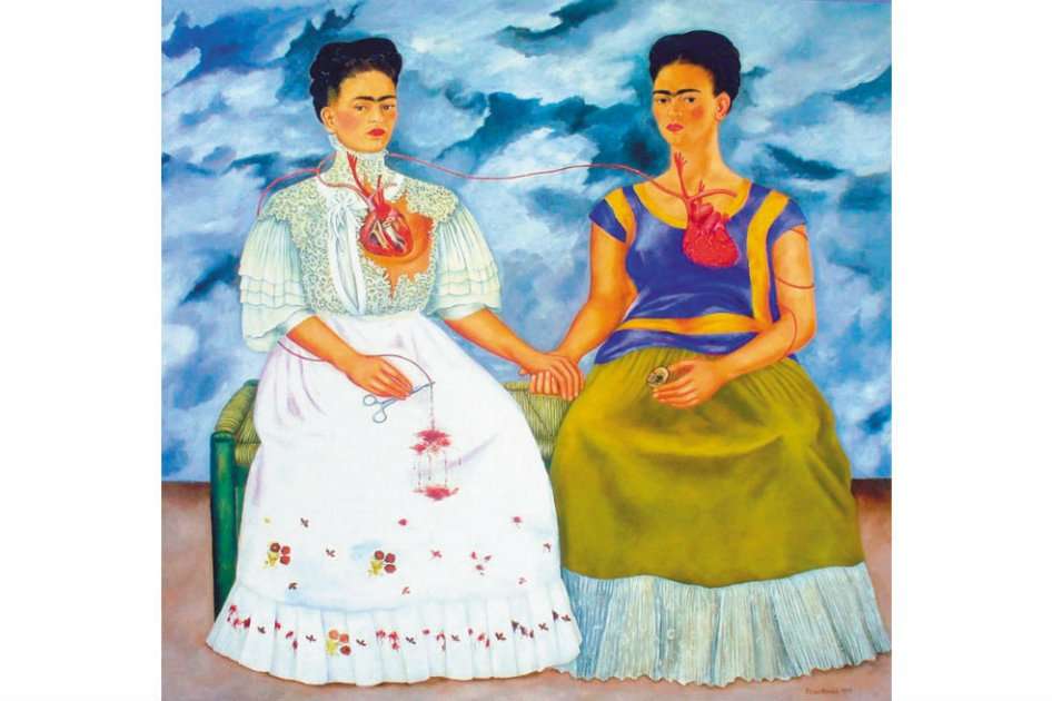 “Las dos Fridas”, autorretrato de 1939 en pintura al aceite.