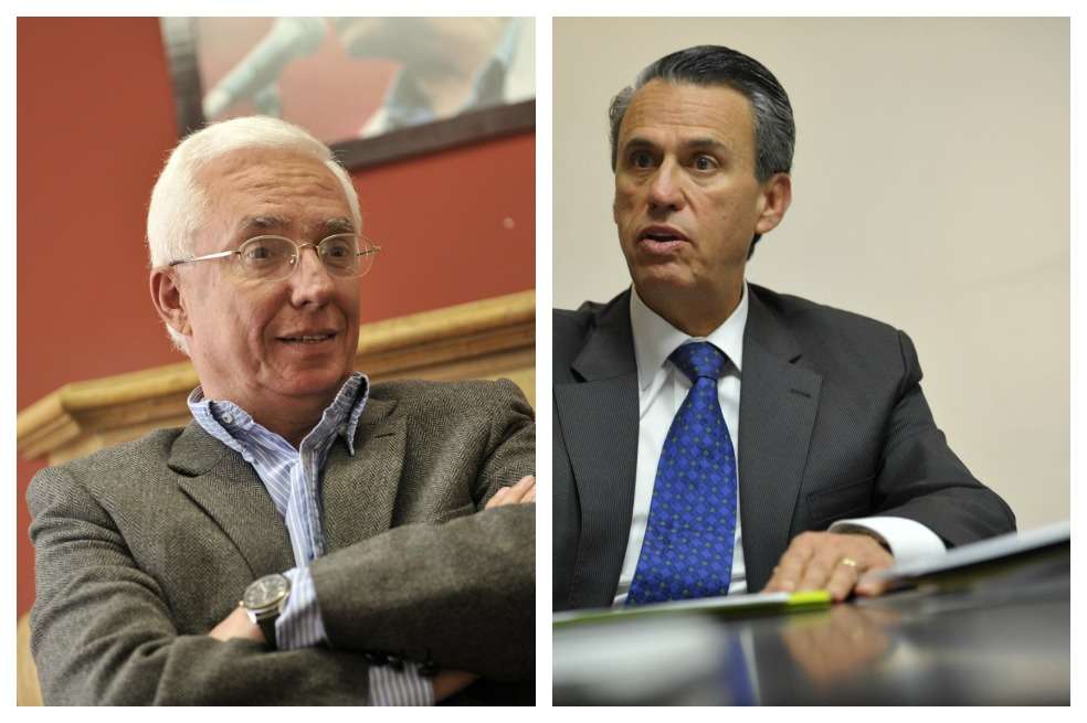 El senador Jorge Robledo y el minagricultura, Rubén Darío Lizarralde. / Archivo