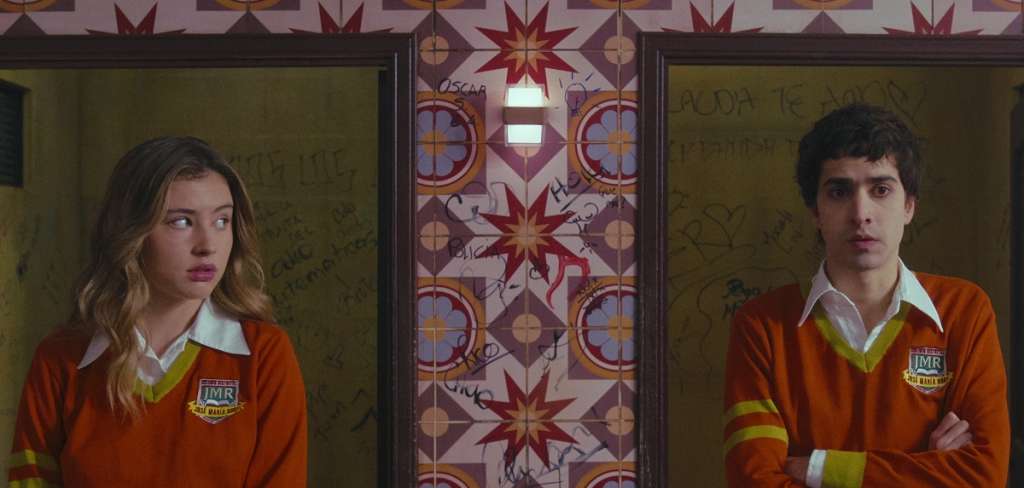 La Primera Mujer. (L to R) Francisca Estevez, Emmanuel Restrepo in La Primera Mujer. Cr. Courtesy of Netflix / Netflix ©2023