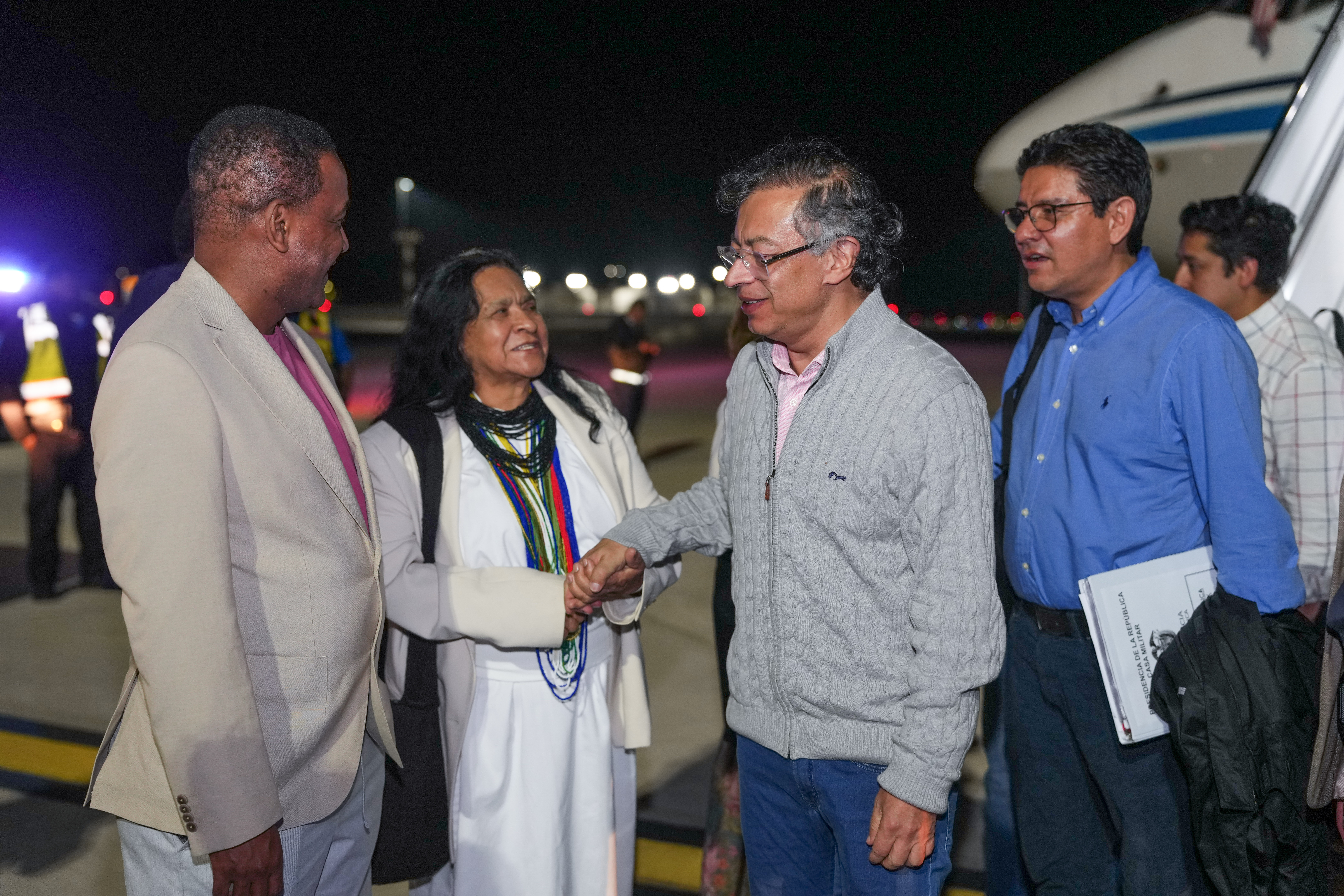 El presidente Gustavo Petro llegó a Nueva York con su equipo este 10 de junio.