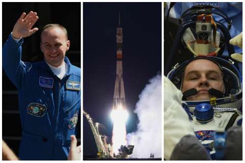 Así fue el despegue de la nave que llevó a tres astronautas a la Estación Espacial Internacional