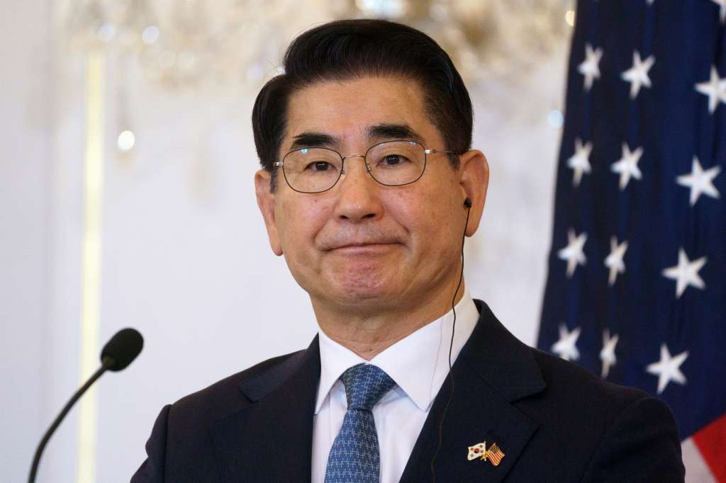Washington (United States), 30/10/2024.- (FILE) - South Korean Defense Minister Kim Yong-hyun attends a press conference with US secretary of state, US secretary of defense and South Korean foreign minister at the State Department, in Washington, DC, USA, 31 October 2024 (re-issued 11 December 2024). South Korea's former defense minister Kim Yong-hyun, who had been arrested on insurrection charges tied to President Yoon Suk Yeol's brief declaration of martial law, has reportedly attempted suicide while in custody. (Corea del Sur) EFE/EPA/WILL OLIVER
