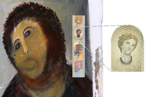 ‘Ecce Homo’ de Borja revive en los nuevos billetes de cinco euros