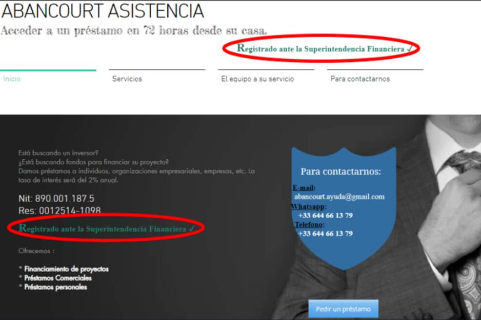 Publicidad fraudulenta divulgada por la SFC. / @SFCsupervisor