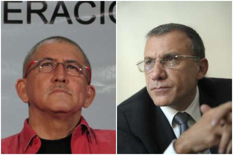 Antonio García, comandante del Eln, y Roy Barreras, presidente del Senado.