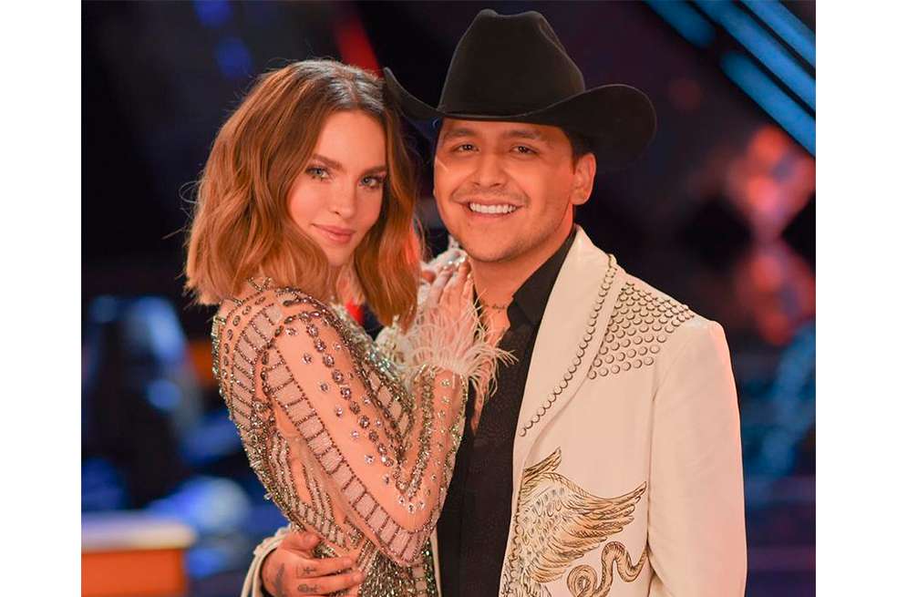 Belinda y Christian Nodal comenzaron su romance durante ´La voz México´, y se comprometieron en mayo de 2021.