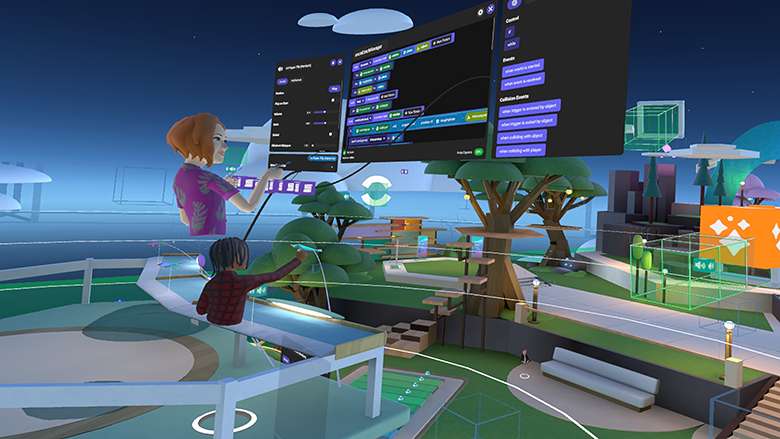 Horizon World es un espacio en el que los avatares se muestran de su cintura para arriba, y estos pueden interactuar con otros.