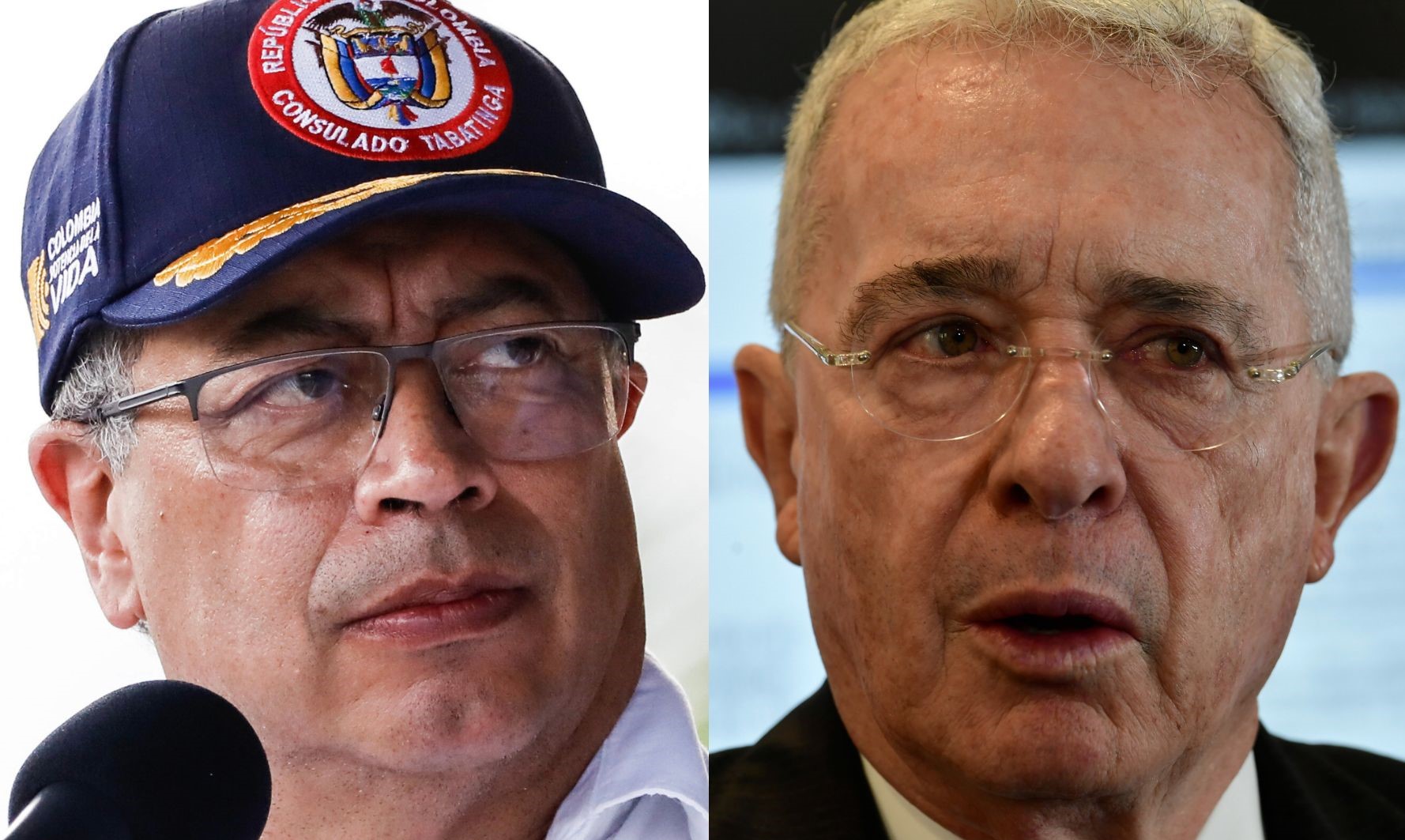 Presidente Gustavo Petro y expresidente Álvaro Uribe.