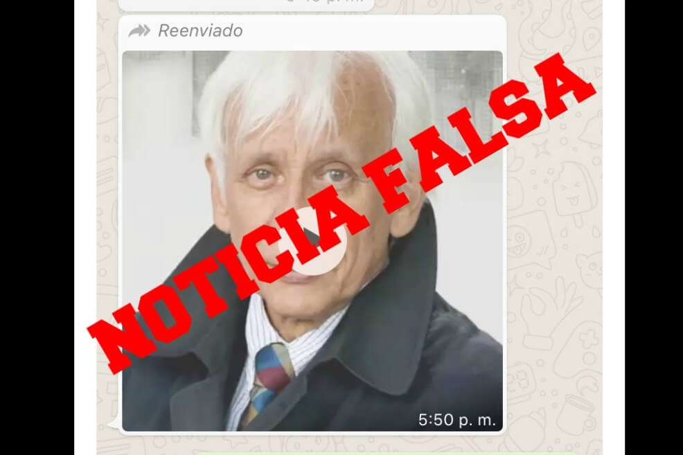 Imagen de Rodolfo Linás que circula con un audio por WhatsApp.