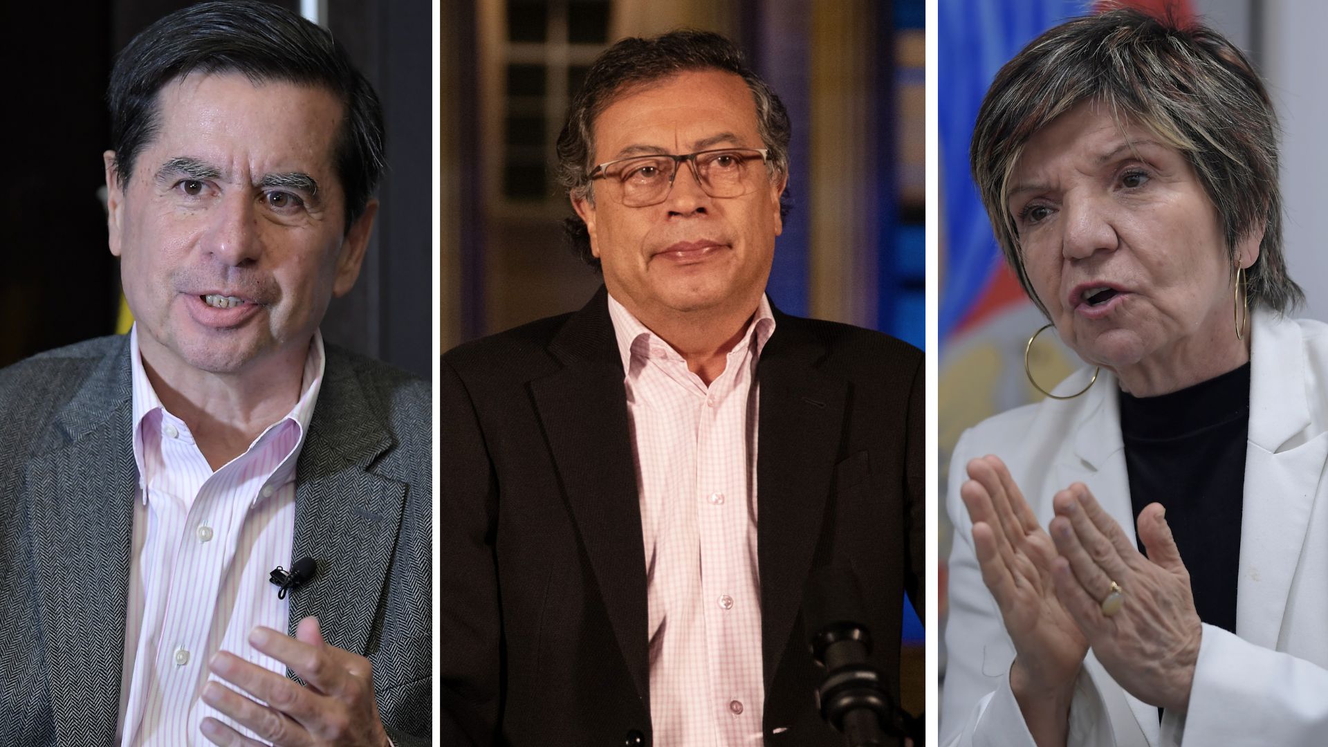 Gustavo Petro, Juan Fernando Cristo y Gloria Cuartas.
