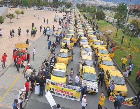 Paro de taxistas en Bogotá: estos serán los puntos de partida