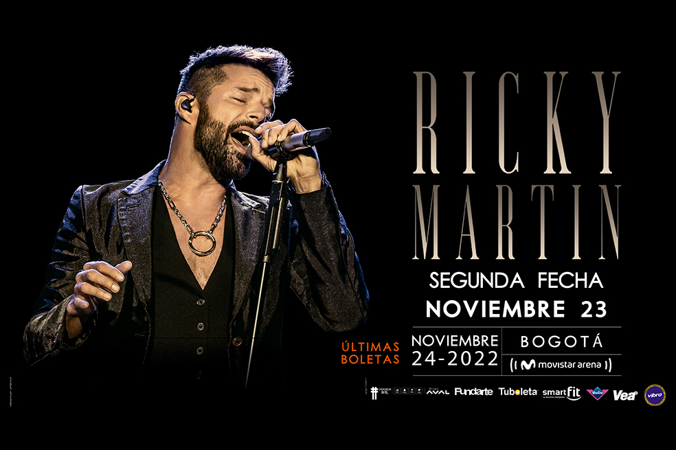 Ricky Martin anuncia segundo concierto en Bogotá apoyado por revista Vea.