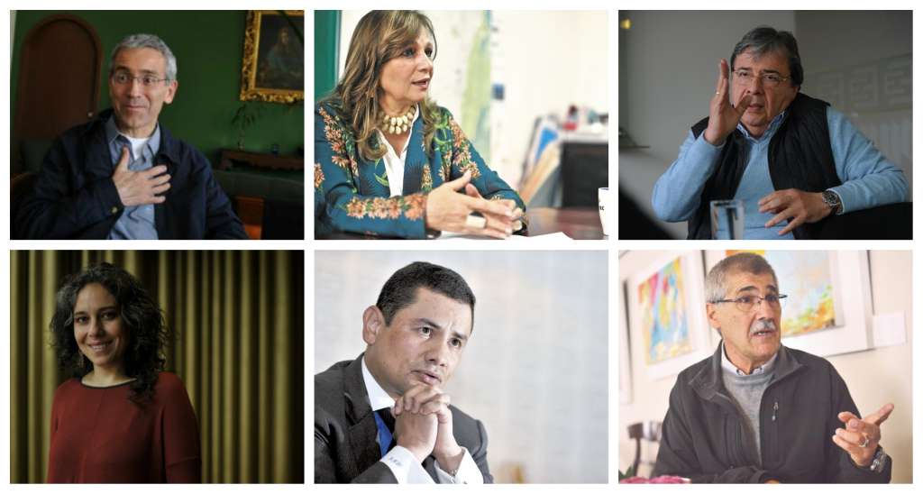El presidente de la Comisión de la Verdad, Francisco de Roux; la candidata a la Vicepresidencia, Ángela María Robledo; Carlos Holmes Trujillo, miembro de la campaña de Iván Duque, participarán en este: "Diálogo de opuestos". / Archivo El Espectador