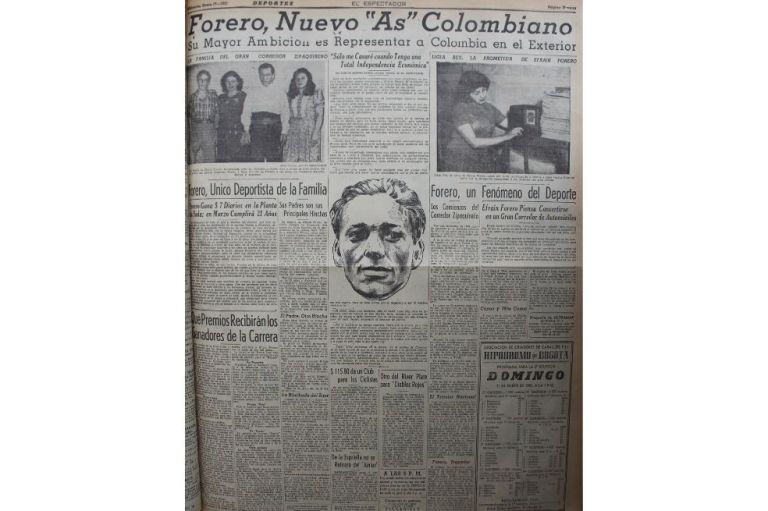 Desde el inicio de la competencia, Efraín Forero fue el corredor más destacado de la competencia. Ganó la carrera con solvencia y era considerado un "As".