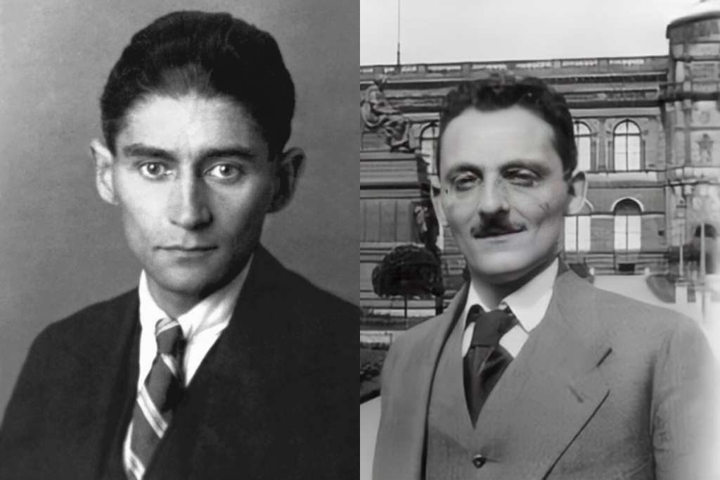 Franz Kafka (izq.) no había publicado ninguna de sus obras cuando Max Brod, uno de los pocos que sí lo había leído, sostuvo que él era el más grande escritor en lengua alemana del siglo XX.