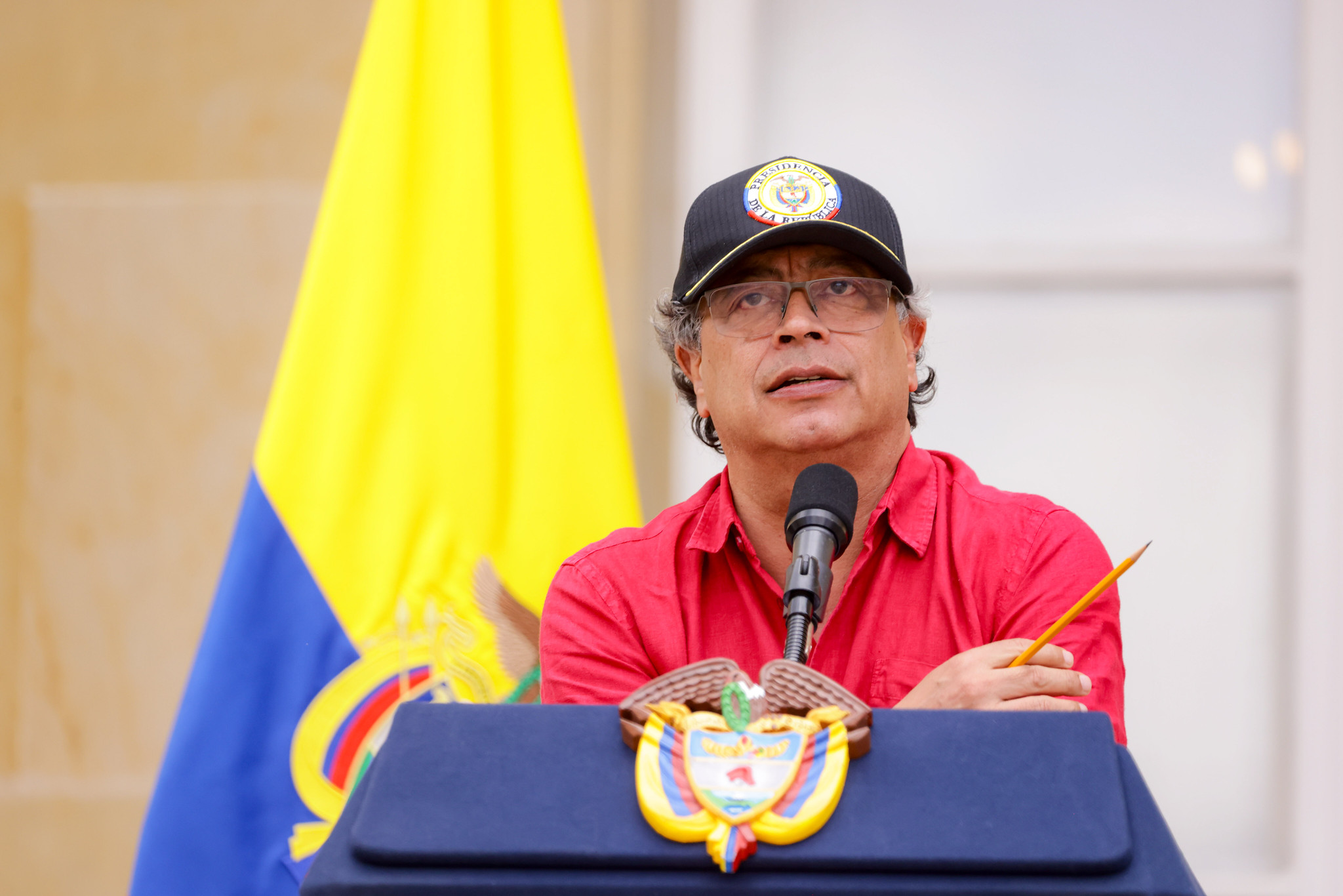 El presidente Gustavo Petro en almuerzo con habitantes de calle