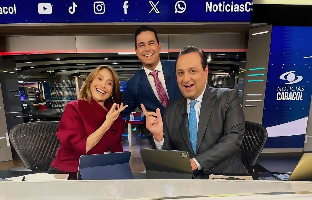 María Lucía Fernández, Mauricio Molano y Jorge Alfredo Vargas, presentadores de 'Noticias Caracol'.