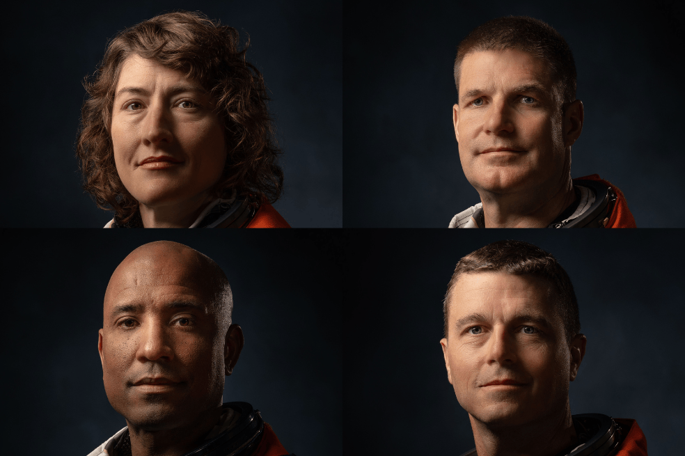 Astronautas que volarán alrededor de la Luna en 2024.