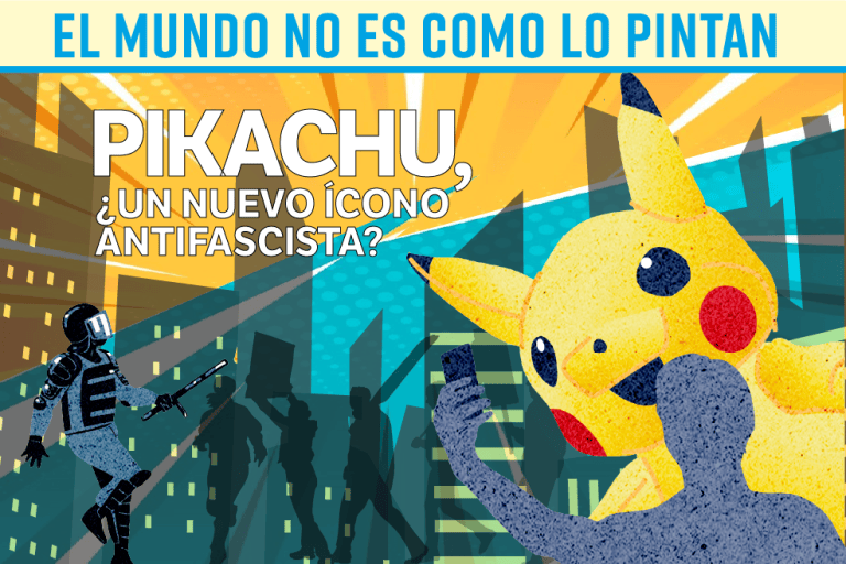 Hace treinta años, Pikachu huía del Equipo Rocket. Hoy, este querido roedor eléctrico corre entre gases lacrimógenos y escudos antidisturbios.
