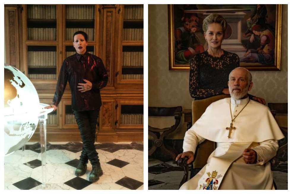Los actores Marilyn Manson, Sharon Stone y John Malkovich.Cortesía