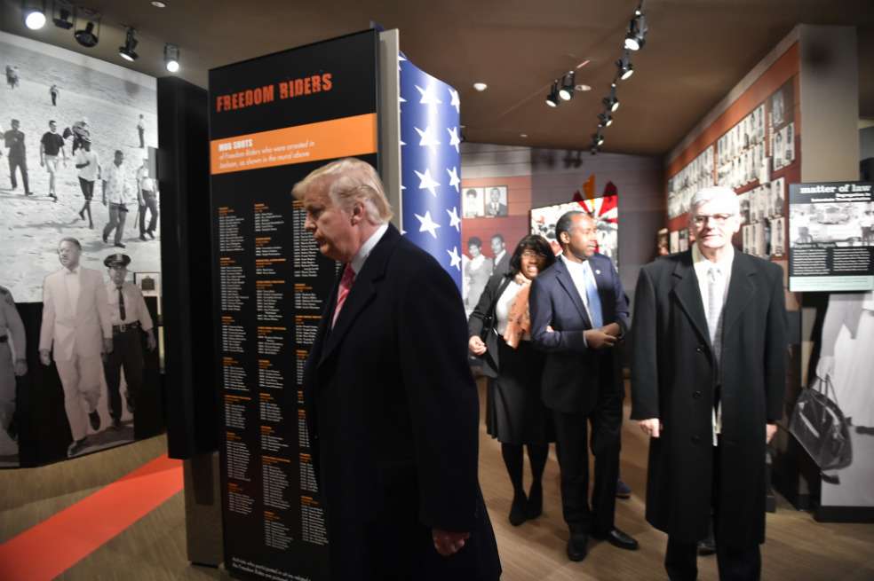 El presidente consideró al museo como "un increíble tributo a Mississippi, un estado que amo, un estado en el que he tenido un gran éxito". / AFP