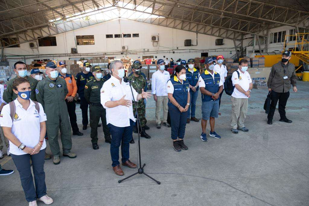 El presidente Iván Duque dice que espera que la ejecución de los servicios públicos también esté lista antes de iniciar el plan de recuperación de 100 días./ Cortesía