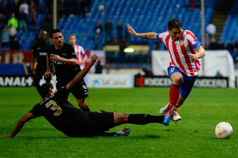 Atlético de Madrid no necesitó de Falcao para imponerse en juego de la Europa League / AFP