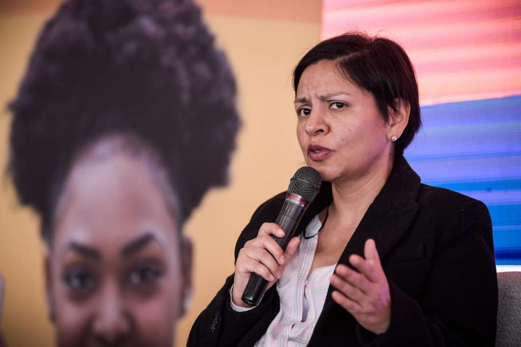 La directora de la Unidad de Víctimas en el evento ¿Cómo garantizar los derechos de víctimas en el Plan Nacional de Desarrollo?