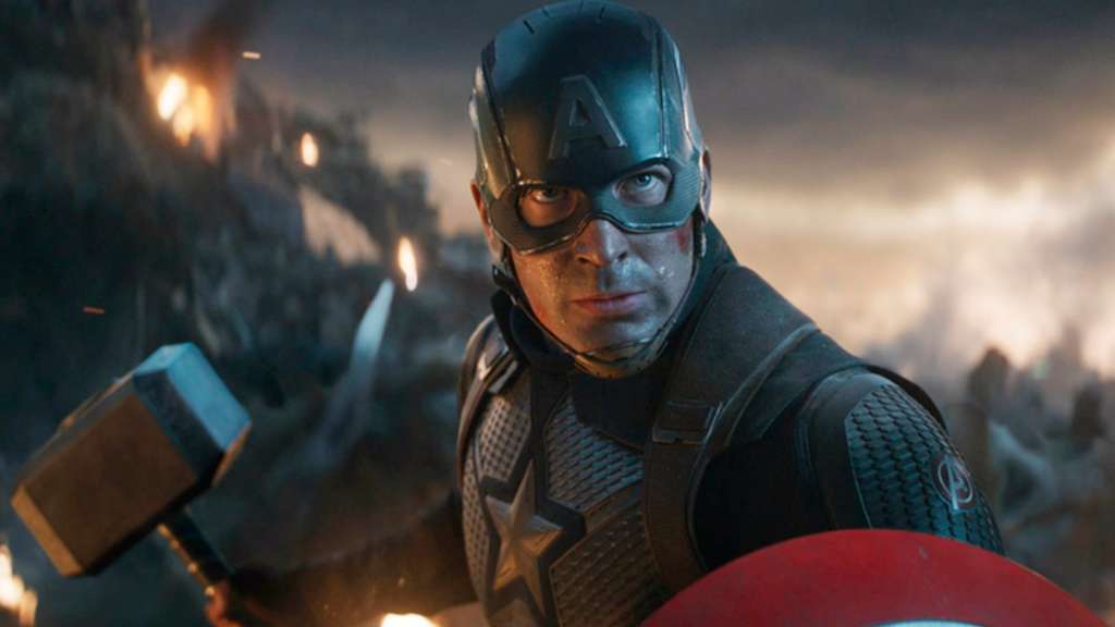 Chris Evans en su interpretación del Capitán América durante la cinta "Vengadores: Endgame".