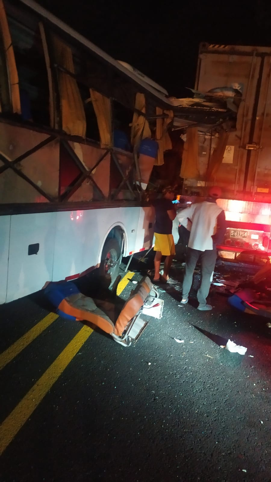 Las víctimas se movilizaban en el bus intermunicipal. / Red de apoyo.