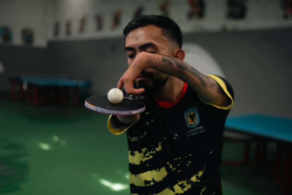 David Cucaita, para tenista de mesa que representa a Bogotá.