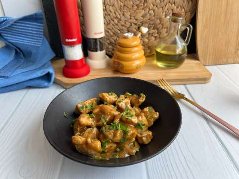 Bondiola de cerdo en salsa miel y mostaza