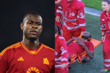 Jugador de Roma se desplomó por molestia en el pecho y suspendieron el partido